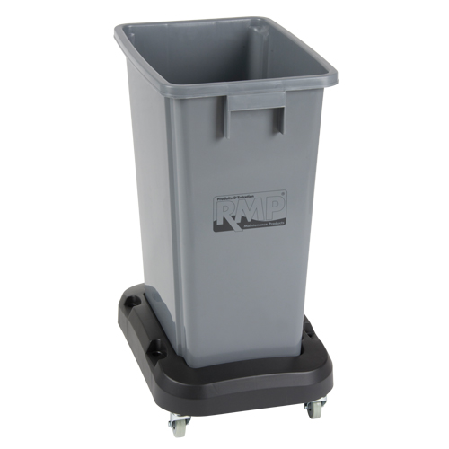 Socle roulant pour contenant &agrave; d&eacute;chets & &agrave; recyclage, Polypropyl&egrave;ne, Noir, Convient aux contenants  Oxford Builders Supplies Inc