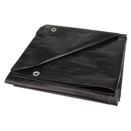 B&acirc;che, Usage industriel l&eacute;ger, Noir, 6' x 8' x 8 mils Oxford Builders Supplies Inc