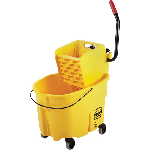 WaveBrake&reg; Mop Bucket & Wringer Combo Pack, Side Press, 8.75 US Gal.(35 Quart), Yellow Oxford Builders Supplies Inc