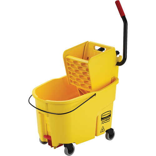 WaveBrake&reg; Mop Bucket & Wringer Combo Pack, Side Press, 11 US Gal. (44 Quart), Yellow Oxford Builders Supplies Inc