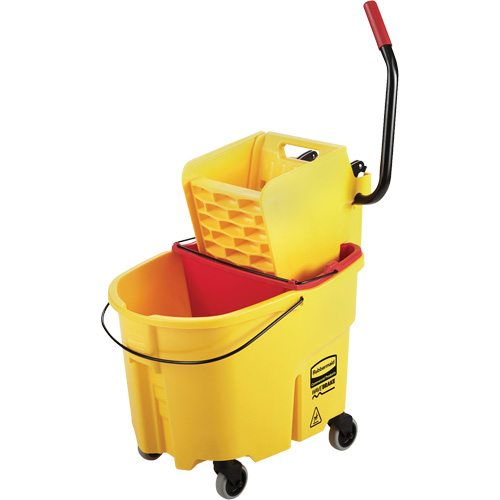WaveBrake&reg; Mop Bucket & Wringer Combo Pack, Side Press, 8.75 US Gal.(35 Quart), Yellow Oxford Builders Supplies Inc