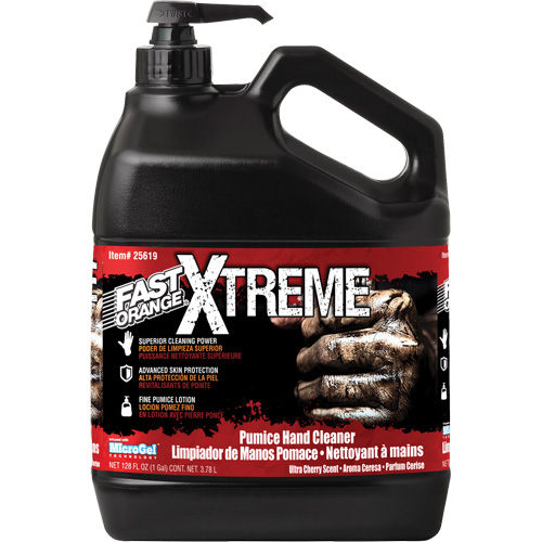 Nettoyant professionnel pour les mains Xtreme, Pierre ponce, 3,78 L, Bouteille &agrave; pompe, Cerise Oxford Builders Supplies Inc