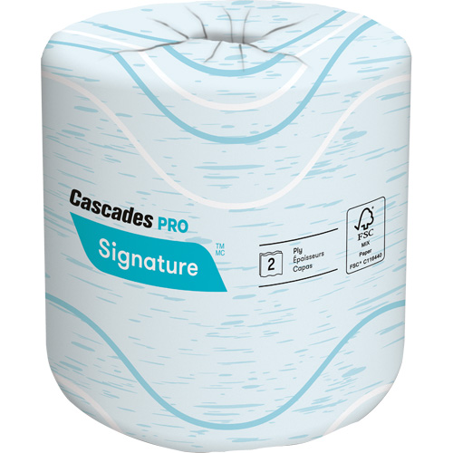 Papier hygi&eacute;nique Pro Signature, 2 Pli, 400 Feuilles/Rouleu, Longueur 133', Blanc Oxford Builders Supplies Inc