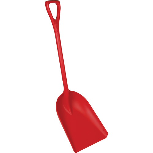 Pelle en un seul morceau pour la transformation des aliments, Lame 14" x 17", Longueur de 42-1/2", Plastique, Rouge Oxford Builders Supplies Inc