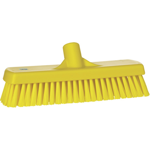Deck & Wall Scrub Brush, Stiff Bristles, 12", Polyester, Yellow Oxford Builders Supplies Inc
