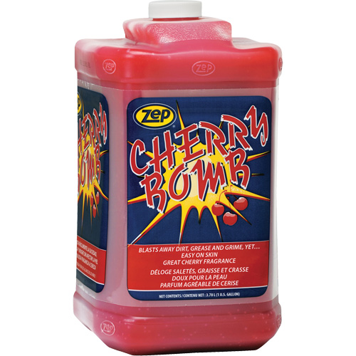 Nettoyant surpuissant pour les mains Cherry Bomb, Pierre ponce, 3,78 L, Bouteille, Cerise Oxford Builders Supplies Inc
