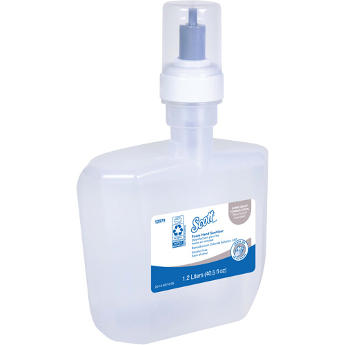 Scott&reg; Essential Alcohol Free Foam Hand Sanitizer, 1200 ml, Cartridge Refill, 0% Alcohol Oxford Builders Supplies Inc