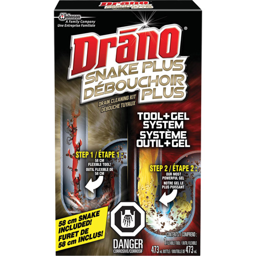 Drano&reg; Gel & Snake Tool Drain Cleaner Kit Oxford Builders Supplies Inc