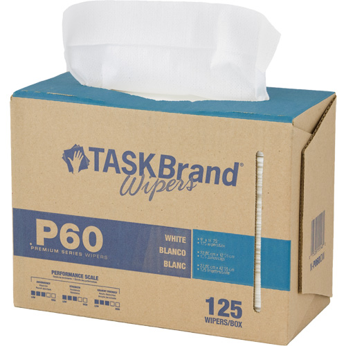 Chiffons de premi&egrave;re qualit&eacute; P60 TaskBrand, Tout usage, 16-3/4" lo x 8-1/4" la Oxford Builders Supplies Inc