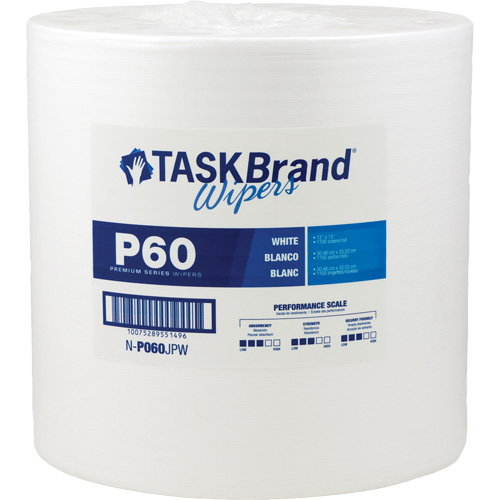 Chiffons de premi&egrave;re qualit&eacute; P60 TaskBrand, Tout usage, 13" lo x 12" la Oxford Builders Supplies Inc
