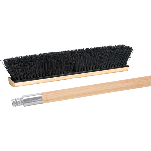 Balai-brosse avec manche &agrave; filetage m&eacute;tallique, 24", Moyen, Soies Tampico Oxford Builders Supplies Inc