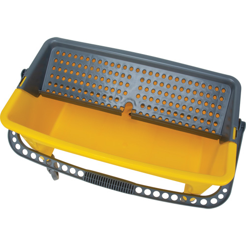 Microfibre Mop Bucket & Wringer, Strainer, 11 US Gal. (44 Quart), Yellow Oxford Builders Supplies Inc