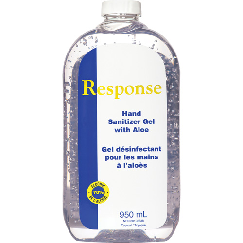 Response&reg; Hand Sanitizer Gel with Aloe, 950 ml, Refill, 70% Alcohol Oxford Builders Supplies Inc