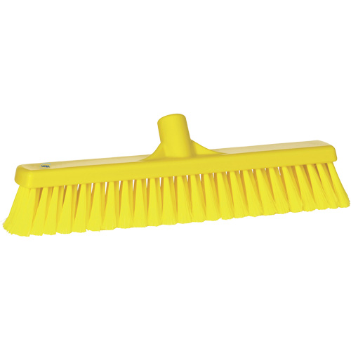 Fine Particle Push Broom, Fine/Split Bristles, 16-1/4", Polypropylene, Yellow Oxford Builders Supplies Inc