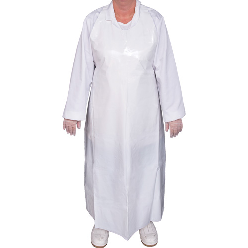 Top Dog 6 Mil. Apron, Polyurethane, 45" L x White Oxford Builders Supplies Inc
