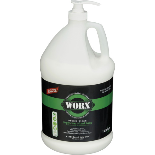 Power Clean Waterless Hand Soap, Liquid, 3.78 L, Unscented Oxford Builders Supplies Inc