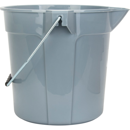 Seau rond avec bec verseur, Capacit&eacute; de 2,64 gal. US (10,57 pintes), Gris Oxford Builders Supplies Inc