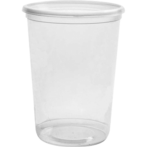Magik 32 oz. Clear Deli Container without Lid, Plastic, Round Oxford Builders Supplies Inc