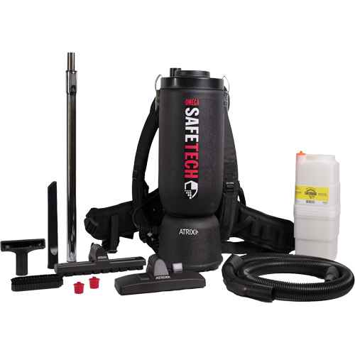 Omega SafeTech HEPA Backpack Vacuum Oxford Builders Supplies Inc