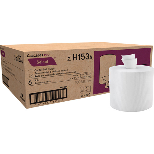 Rouleau d'essuie-tout en papier, 2 pli, D&eacute;rouler par le centre, 550' lo Oxford Builders Supplies Inc