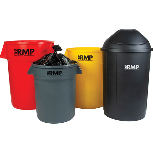 Half-Round Garbage Bin, Polyethylene, 21 US gal. Oxford Builders Supplies Inc
