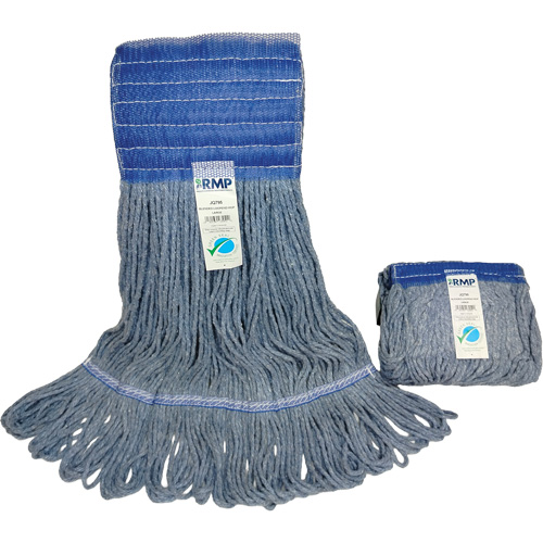 Wide-Band Mop Head, Antimicrobial/Floor Finishing/Specialty, Cotton/Rayon/Synthetic, Loop Style Oxford Builders Supplies Inc