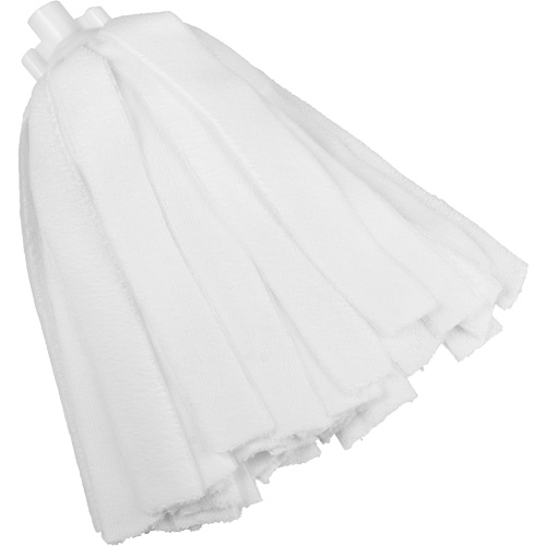 Socket Mop, White, Microfibre, Cut Style Oxford Builders Supplies Inc