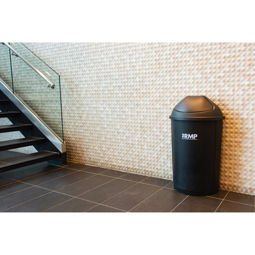 Half-Round Garbage Bin, Polyethylene, 21 US gal. Oxford Builders Supplies Inc