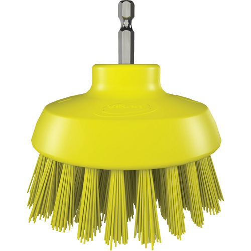 Brosse ronde HyDrive pour perceuse, Soies Tr&egrave;s ferme, Longueur de 3-1/10", Jaune Oxford Builders Supplies Inc