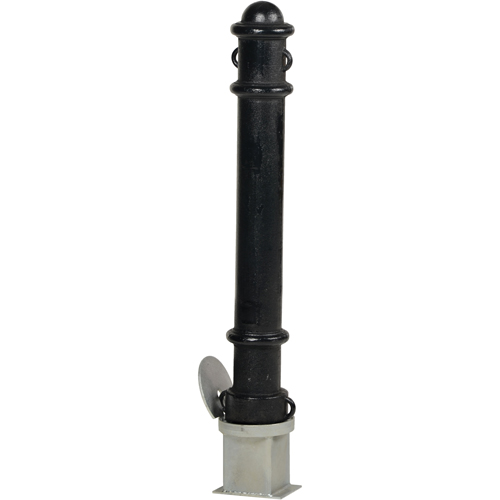 Removable Ornamental Bollards, Steel, 40" H x 4-1/2" W, Black Oxford Builders Supplies Inc