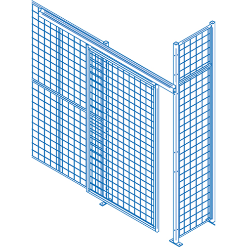 Wire Mesh Partition Components - Sliding Doors, 8' W x 10' H Oxford Builders Supplies Inc