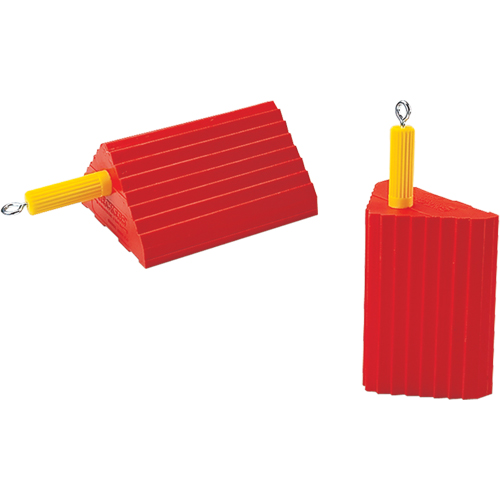 Cales-roue pour usage g&eacute;n&eacute;ral, Polyur&eacute;thane, Orange, 10" la x 8-1/2" p x 5" h Oxford Builders Supplies Inc