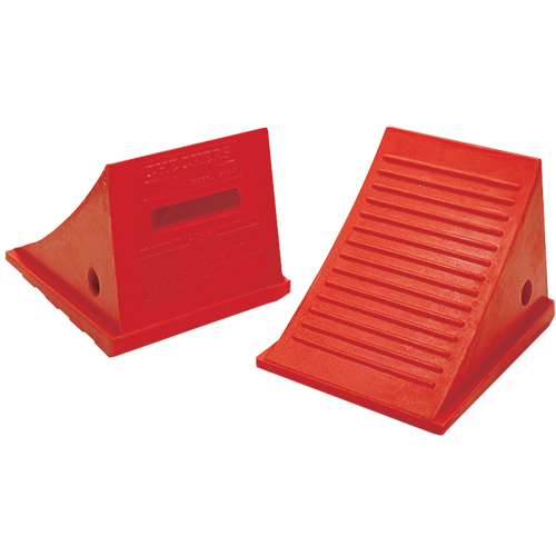 General Purpose Wheel Chocks, Polyurethane, Orange, 9" W x 11-1/2" D x 8-1/2" H Oxford Builders Supplies Inc