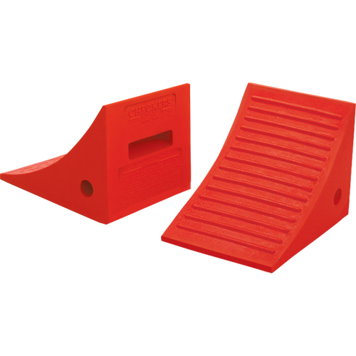 Cales-roue pour usage g&eacute;n&eacute;ral, Polyur&eacute;thane, Orange, 8" la x 11-1/4" p x 8-1/4" h Oxford Builders Supplies Inc