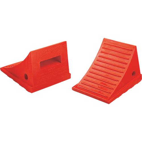 Cales-roue pour usage g&eacute;n&eacute;ral, Polyur&eacute;thane, Orange, 7-1/2" la x 8-1/2" p x 6-1/4" h Oxford Builders Supplies Inc