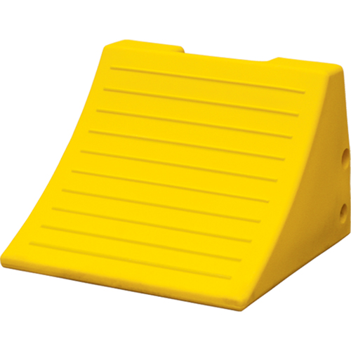 Cales-roue robustes, Polyur&eacute;thane, Jaune s&eacute;curit&eacute;, 15-1/10" la x 15" p x 11" h Oxford Builders Supplies Inc