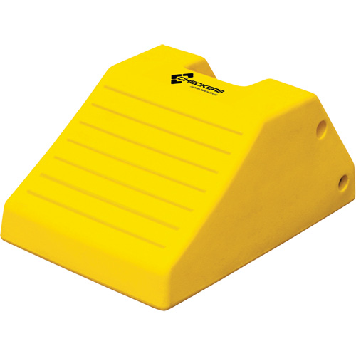 Cales-roue robustes, Polyur&eacute;thane, Jaune s&eacute;curit&eacute;, 14-9/10" la x 21-9/10" p x 10-3/5" h Oxford Builders Supplies Inc