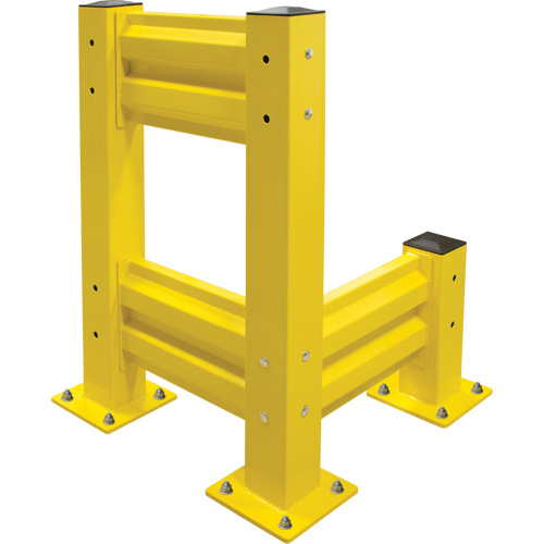 Industrial Safety Guard Rail, Steel, 19" L x 12" H, Safety Yellow Oxford Builders Supplies Inc