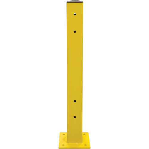 Poteau double pour barri&egrave;re de s&eacute;curit&eacute;, Acier, 5" lo x 44" h, Jaune s&eacute;curit&eacute; OSHA Oxford Builders Supplies Inc