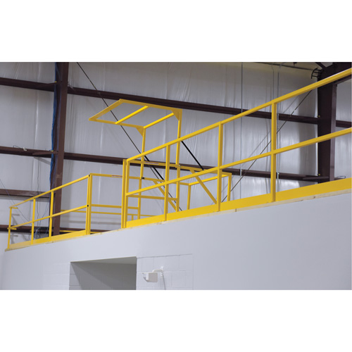 Barri&egrave;re de s&eacute;curit&eacute; pour mezzanine, 68-1/2" lo x 42" ha, 80-1/16" &eacute;lev&eacute;e, Jaune Oxford Builders Supplies Inc