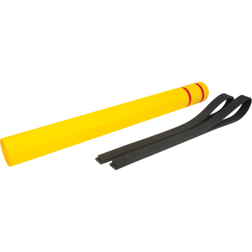 Polyethylene Bollard Cover, 4-1/2" Dia. x 52" L, Red/Yellow Oxford Builders Supplies Inc