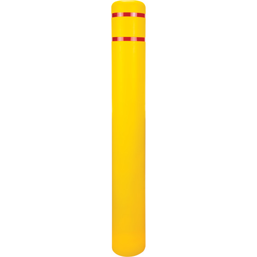 Polyethylene Bollard Cover, 6-5/8" Dia. x 52" L, Red/Yellow Oxford Builders Supplies Inc