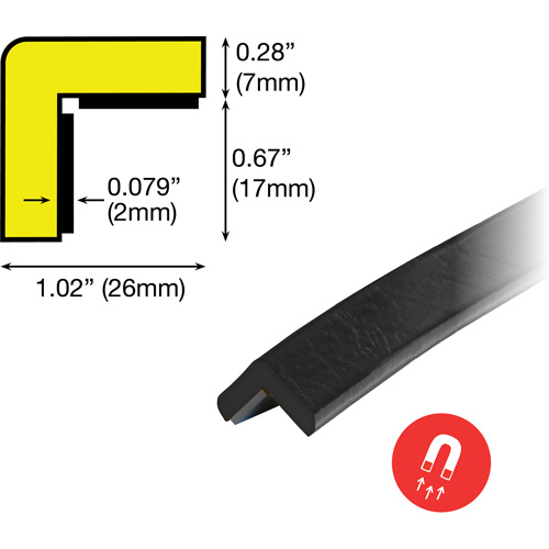 Magnetic E Profile Magnetic 1M Corner Protection Bumper Guard Oxford Builders Supplies Inc