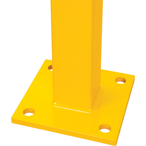 Poteau d'extr&eacute;mit&eacute; pour garde-corps l&eacute;gers, Acier, 42" h, Jaune s&eacute;curit&eacute; OSHA Oxford Builders Supplies Inc