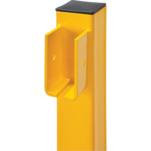 Poteau d'extr&eacute;mit&eacute; pour garde-corps l&eacute;gers, Acier, 42" h, Jaune s&eacute;curit&eacute; OSHA Oxford Builders Supplies Inc