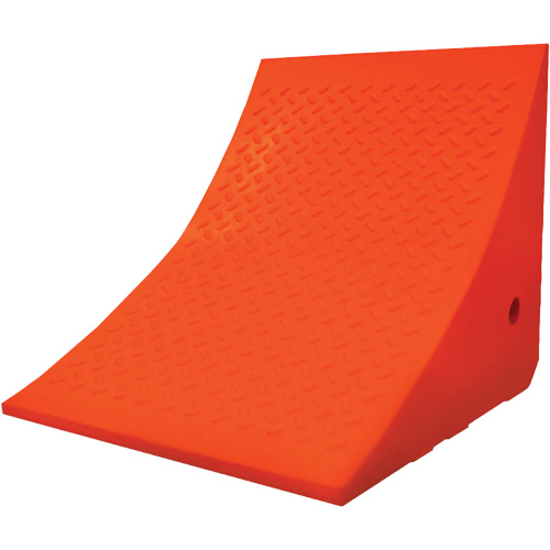 70 Ton Large Equipment Wheel Chock, Urethane, Orange Oxford Builders Supplies Inc