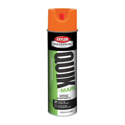 Peinture de marquage industrielle &agrave; base d'eau pour le travail en hauteur Quik-Mark, 17 oz, Canette a&eacute;rosol Oxford Builders Supplies Inc