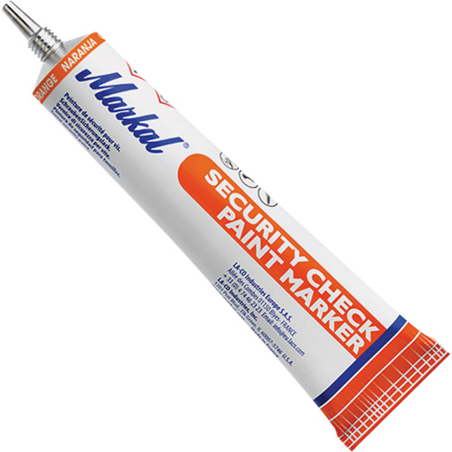 Security Check Paint Marker, 1.7 oz., Tube, Orange Oxford Builders Supplies Inc