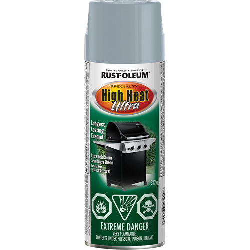 Peinture &eacute;mail en a&eacute;rosol haute temp&eacute;rature ultra Sp&eacute;cialit&eacute;, Canette a&eacute;rosol, Argent Oxford Builders Supplies Inc