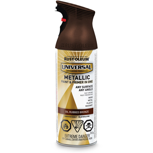 Peinture &agrave; pulv&eacute;riser Universal, Bronze huil&eacute;, M&eacute;tallique, Canette a&eacute;rosol Oxford Builders Supplies Inc